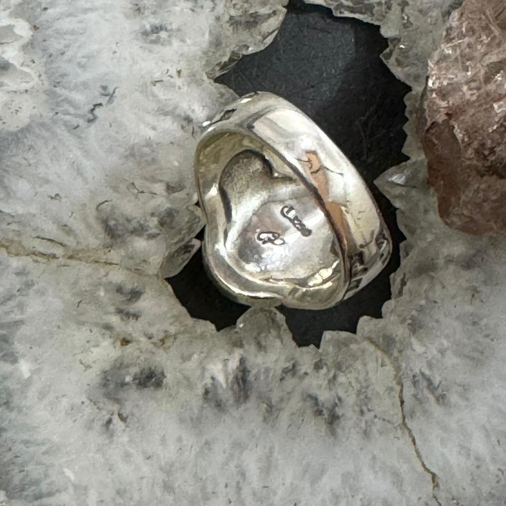 Carolyn Pollack Sterling Oval Mother of Pearl Decorated Shield Ring For Women - Picture 7 of 10